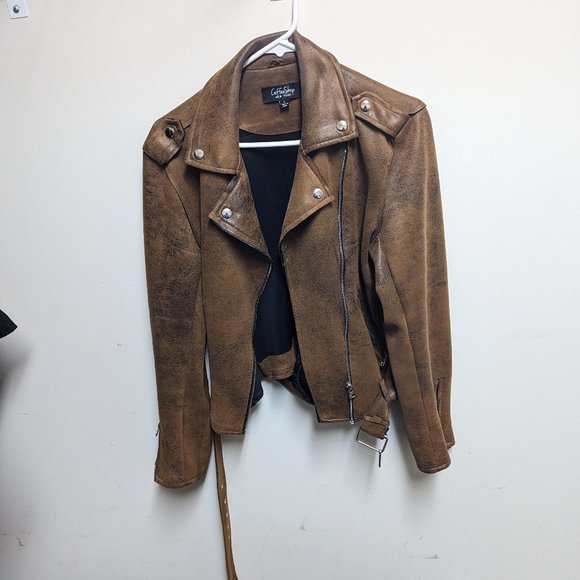 CoffeeShop Jackets & Blazers - 💖HP💖 Coffee Shop New Your Brown Sued Leather Jacket